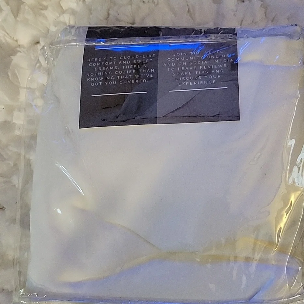 Nestl King off white duvet cover set double brushed 3pc 2 shams 104